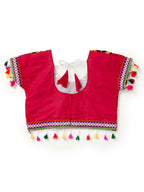 Banjara India Kutchi Emboidered Blue Girls Lehenga Choli with Dupatta (CC-BTTA) - Blue