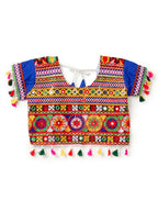 Banjara India Kutchi Emboidered Green Girls Lehenga Choli with Dupatta (CC-BTTA) - Green