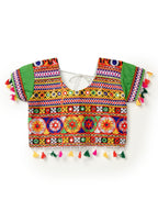Banjara India Kutchi Emboidered Orange Girls Lehenga Choli with Dupatta (CC-BTTA) - Orange