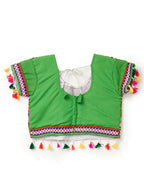 Banjara India Kutchi Emboidered Orange Girls Lehenga Choli with Dupatta (CC-BTTA) - Orange