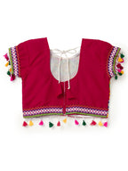 Banjara India Kutchi Emboidered Black Girls Lehenga Choli with Dupatta (CC-BTTA) - Red