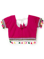 Banjara India Kutchi Emboidered White Girls Lehenga Choli with Dupatta (CC-BTTA) - White