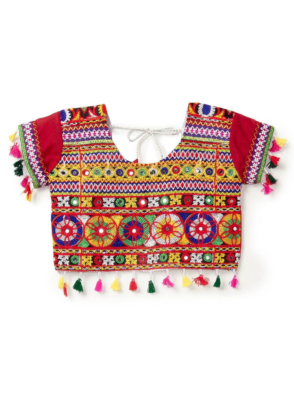 Banjara India Kutchi Emboidered Yellow Girls Lehenga Choli with Dupatta (CC-BTTA) - Yellow