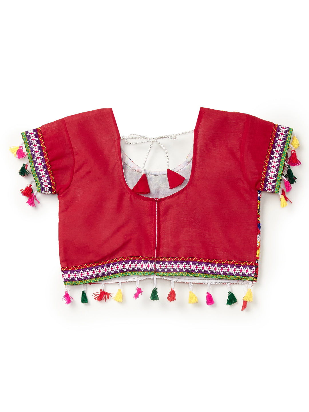 Banjara India Kutchi Emboidered Yellow Girls Lehenga Choli with Dupatta (CC-BTTA) - Yellow