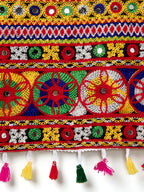 Banjara India Kutchi Emboidered Yellow Girls Lehenga Choli with Dupatta (CC-BTTA) - Yellow
