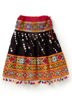 Banjara India Kutchi Emboidered Black Girls Chaniya Choli with Dupatta (CC-RSGL) - Black