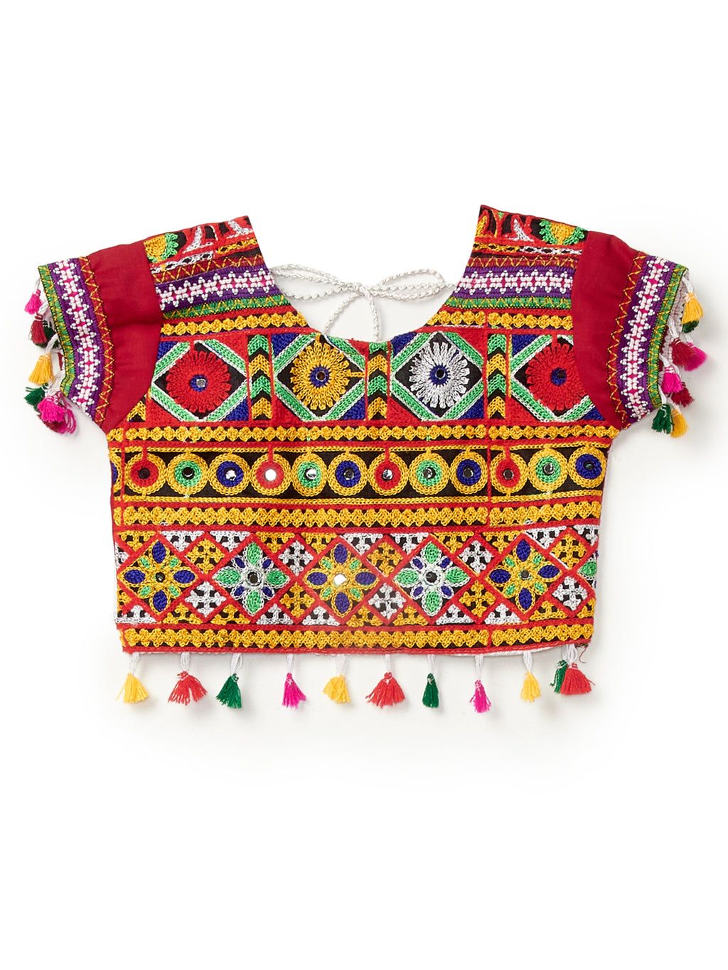 Banjara India Kutchi Emboidered Black Girls Chaniya Choli with Dupatta (CC-RSGL) - Black