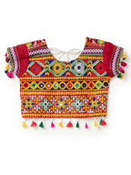 Banjara India Kutchi Emboidered Black Girls Chaniya Choli with Dupatta (CC-RSGL) - Black