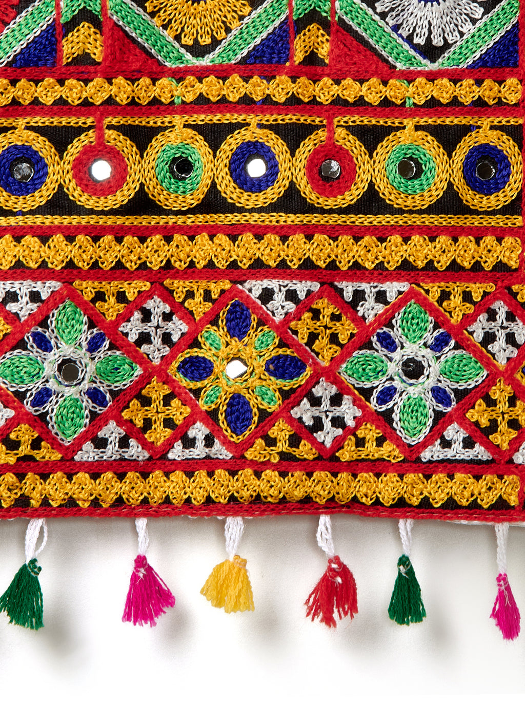 Banjara India Kutchi Emboidered Black Girls Chaniya Choli with Dupatta (CC-RSGL) - Black