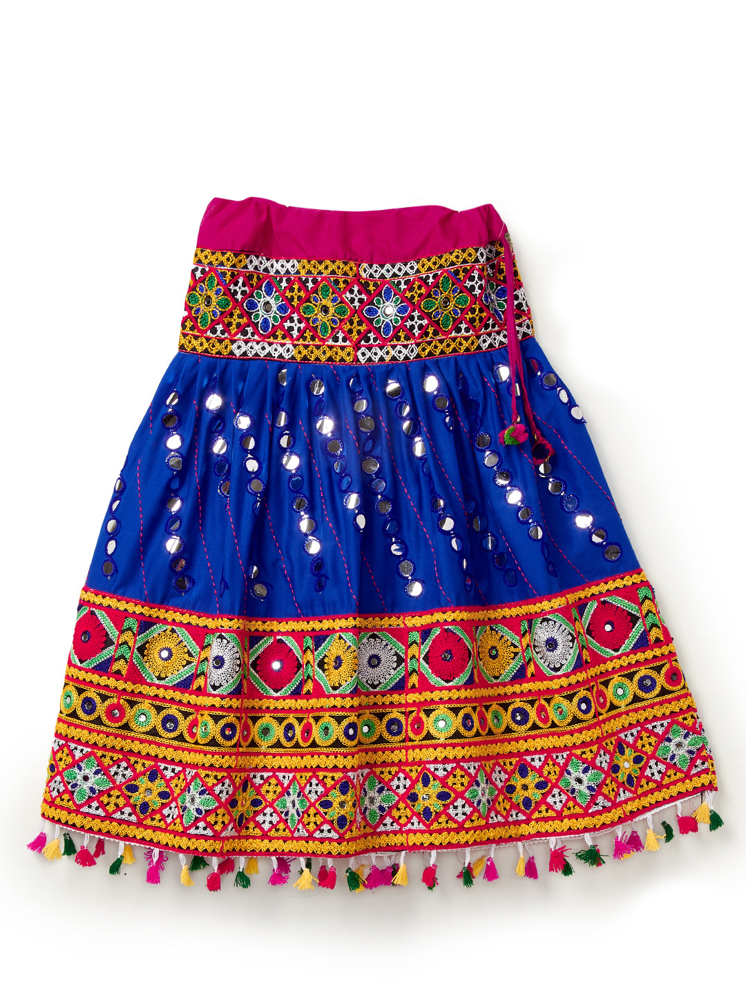 Banjara India Kutchi Emboidered Blue Girls Chaniya Choli with Dupatta (CC-RSGL) - Blue