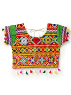 Banjara India Kutchi Emboidered Orange Girls Chaniya Choli with Dupatta (CC-RSGL) - ORANGE