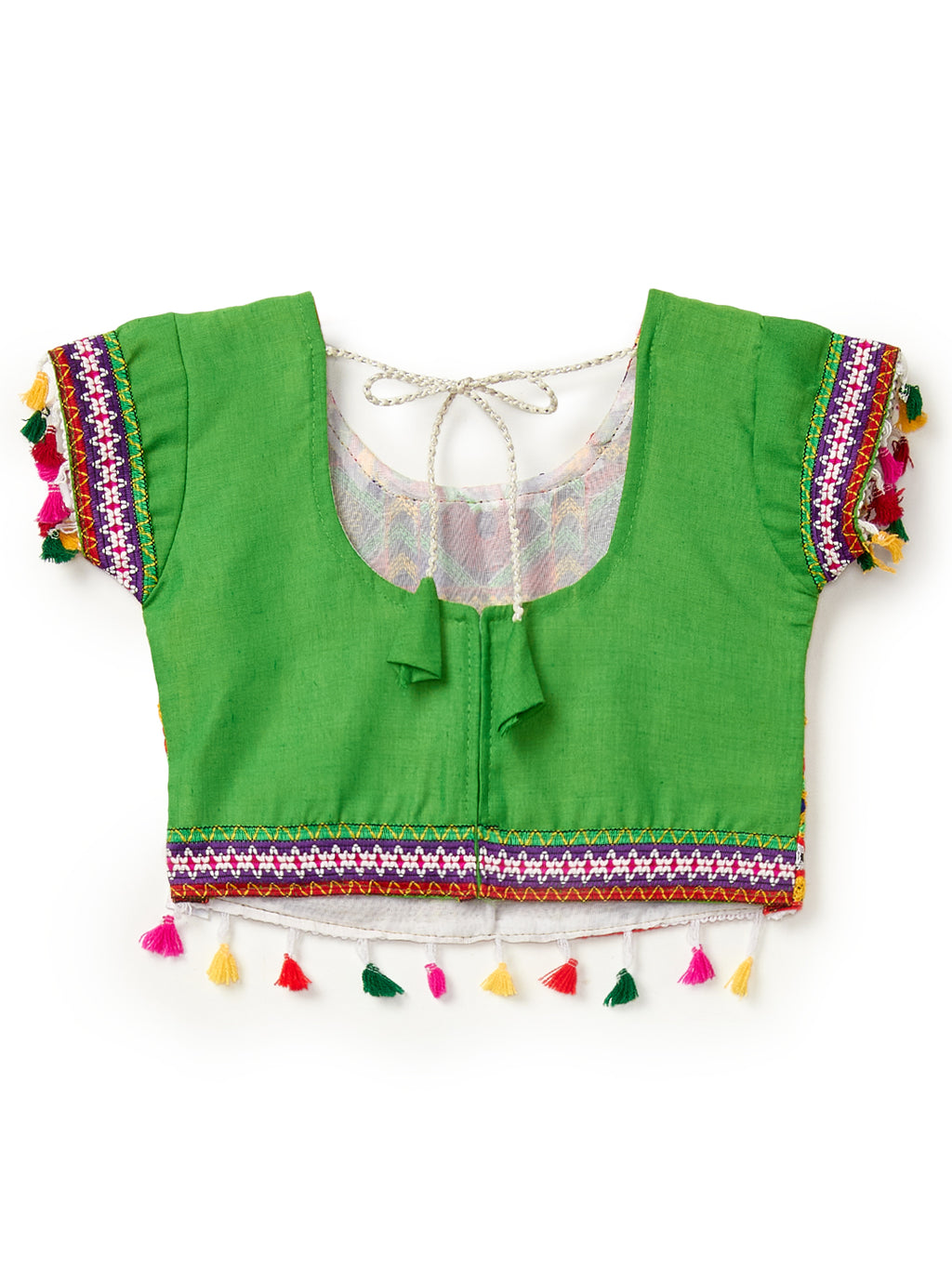 Banjara India Kutchi Emboidered Orange Girls Chaniya Choli with Dupatta (CC-RSGL) - ORANGE