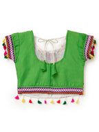 Banjara India Kutchi Emboidered Orange Girls Chaniya Choli with Dupatta (CC-RSGL) - ORANGE