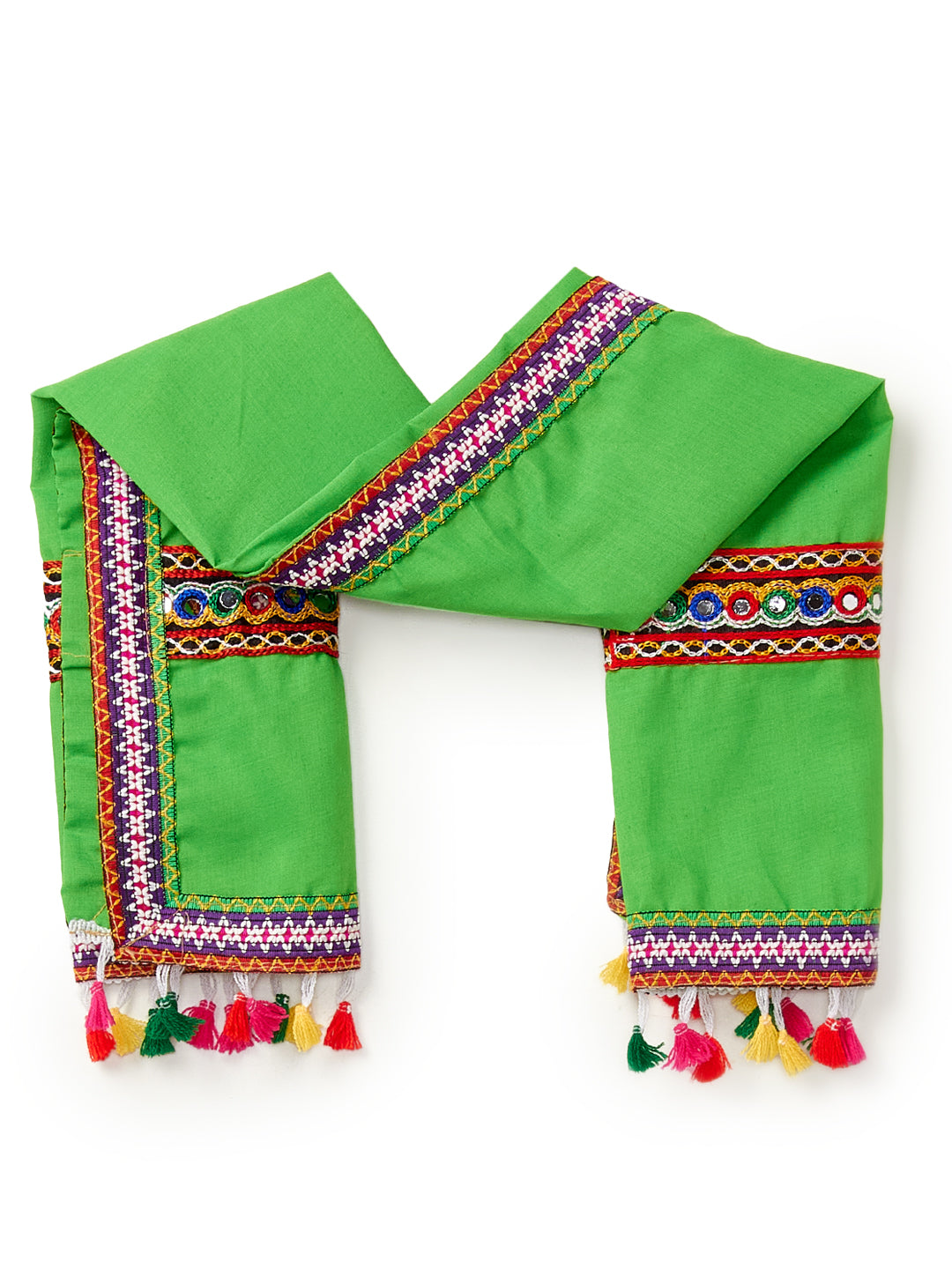 Banjara India Kutchi Emboidered Orange Girls Chaniya Choli with Dupatta (CC-RSGL) - ORANGE