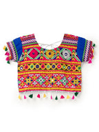 Banjara India Kutchi Emboidered Pink Girls Chaniya Choli with Dupatta (CC-RSGL) - Pink