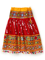 Banjara India Kutchi Emboidered Red Girls Chaniya Choli with Dupatta (CC-RSGL) - Red