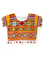 Banjara India Kutchi Emboidered Red Girls Chaniya Choli with Dupatta (CC-RSGL) - Red