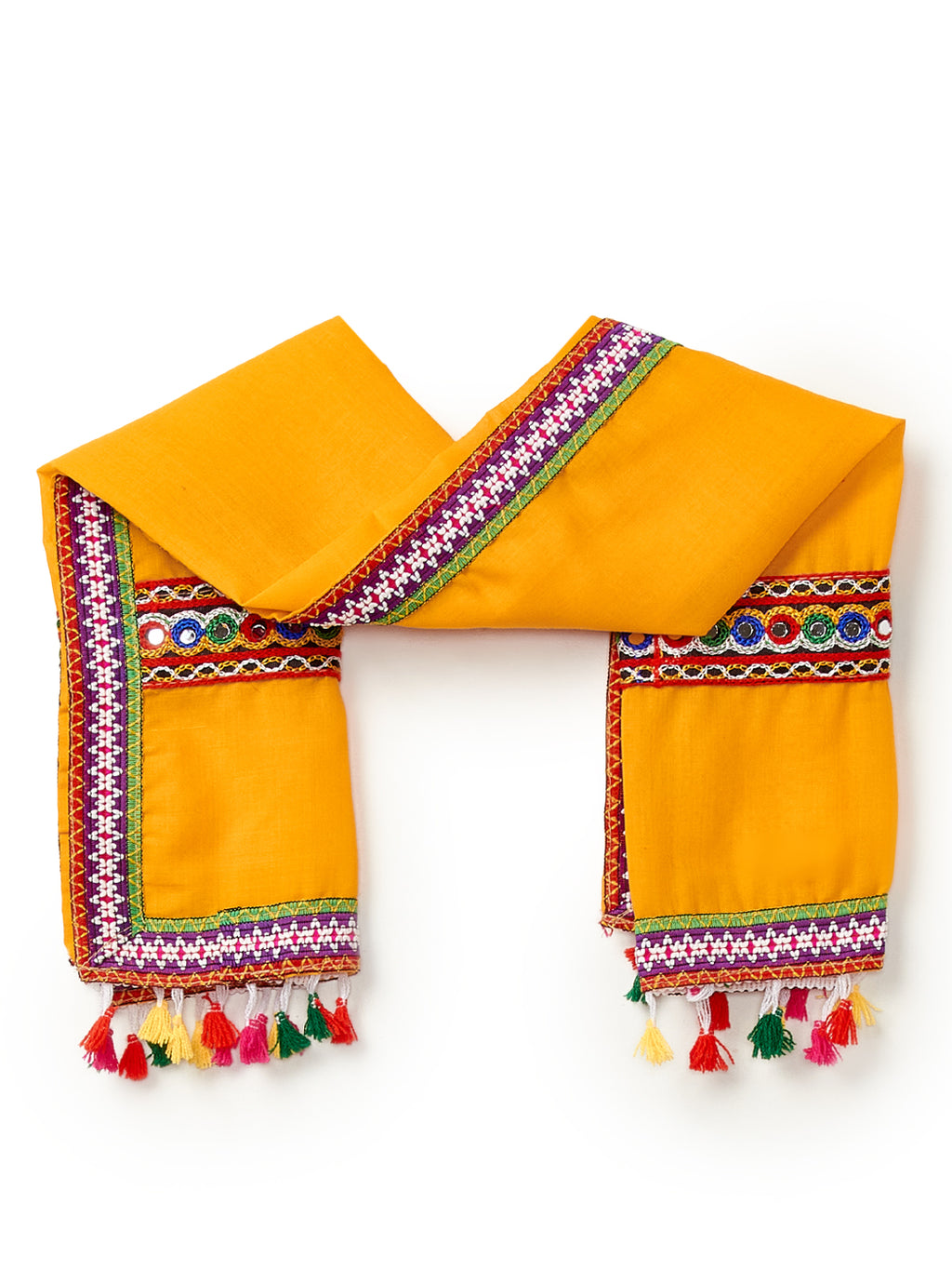 Banjara India Kutchi Emboidered Red Girls Chaniya Choli with Dupatta (CC-RSGL) - Red
