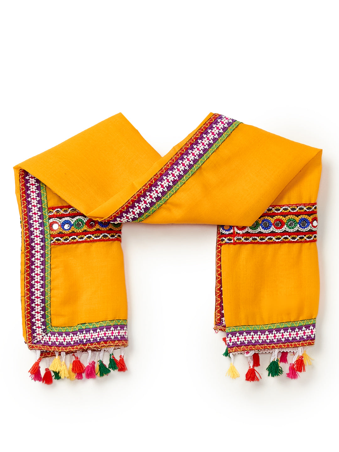 Banjara India Kutchi Emboidered Red Girls Chaniya Choli with Dupatta (CC-RSGL) - Red