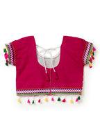 Banjara India Kutchi Emboidered White Girls Chaniya Choli with Dupatta (CC-RSGL) - WHITE