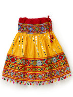 Banjara India Kutchi Emboidered Yellow Girls Chaniya Choli with Dupatta (CC-RSGL) - YELLOW
