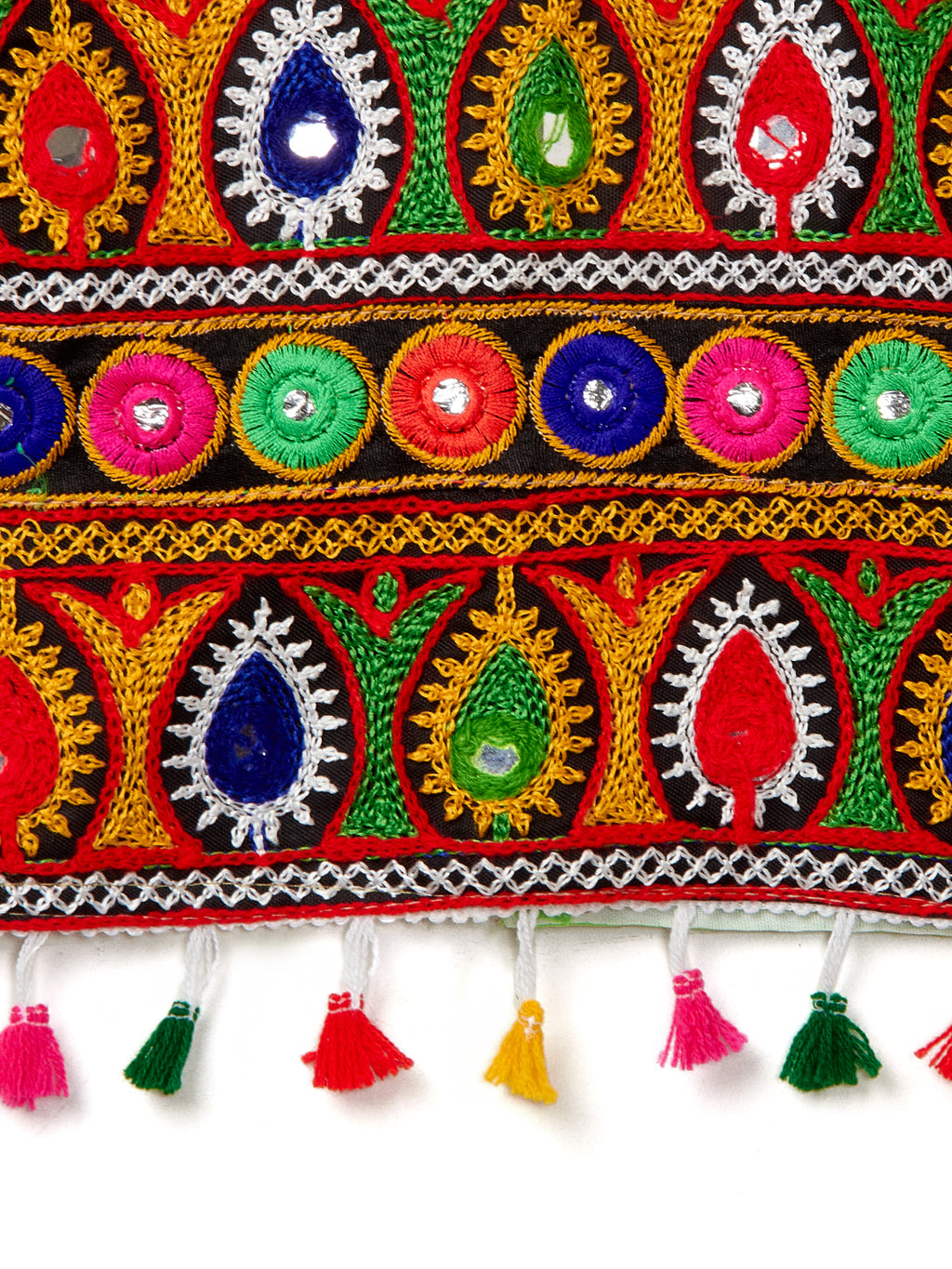 Banjara India Kutchi Emboidered Yellow Girls Chaniya Choli with Dupatta (CC-RSGL) - YELLOW