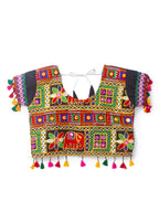 Banjara India Kutchi Emboidered Black Girls Chaniya Choli with Dupatta (CC1-WILD) - Black