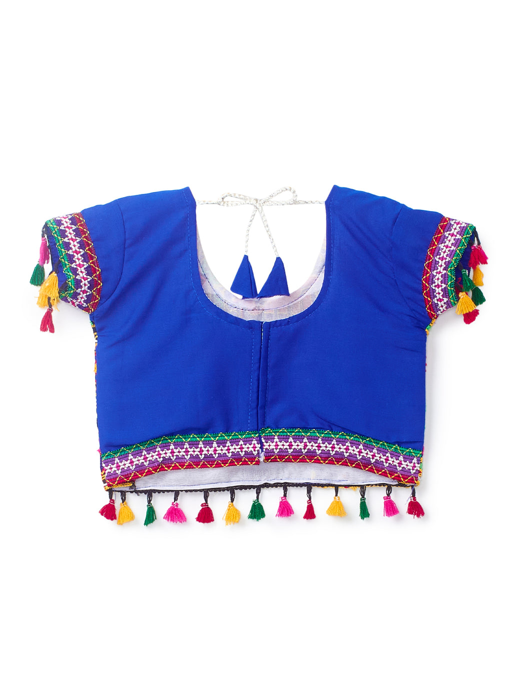 Banjara India Kutchi Emboidered Black Girls Chaniya Choli with Dupatta (CC1-WILD) - Blue