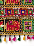 Banjara India Kutchi Emboidered Black Girls Chaniya Choli with Dupatta (CC1-WILD) - White