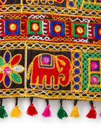 Banjara India Kutchi Embroidered Black Girls Chaniya Choli with Dupatta (CC1-WILD) - Yellow