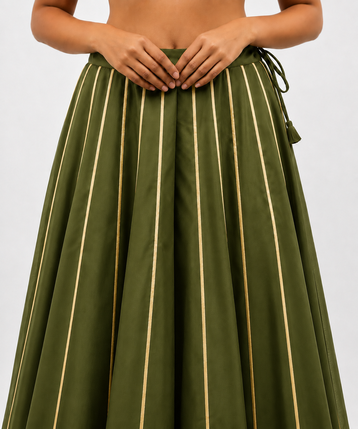 Banjara India Black Roman Silk Kali Skirt/Chaniya – Skirt-GoldenKali-Mehandi
