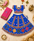 Banjara India Kutchi Embroidered Girls Chaniya Choli with Dupatta (CC-CHN) - Blue