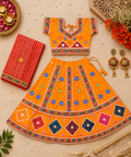 Banjara India Kutchi Embroidered Girls Chaniya Choli with Dupatta (CC-CHN) - Yellow