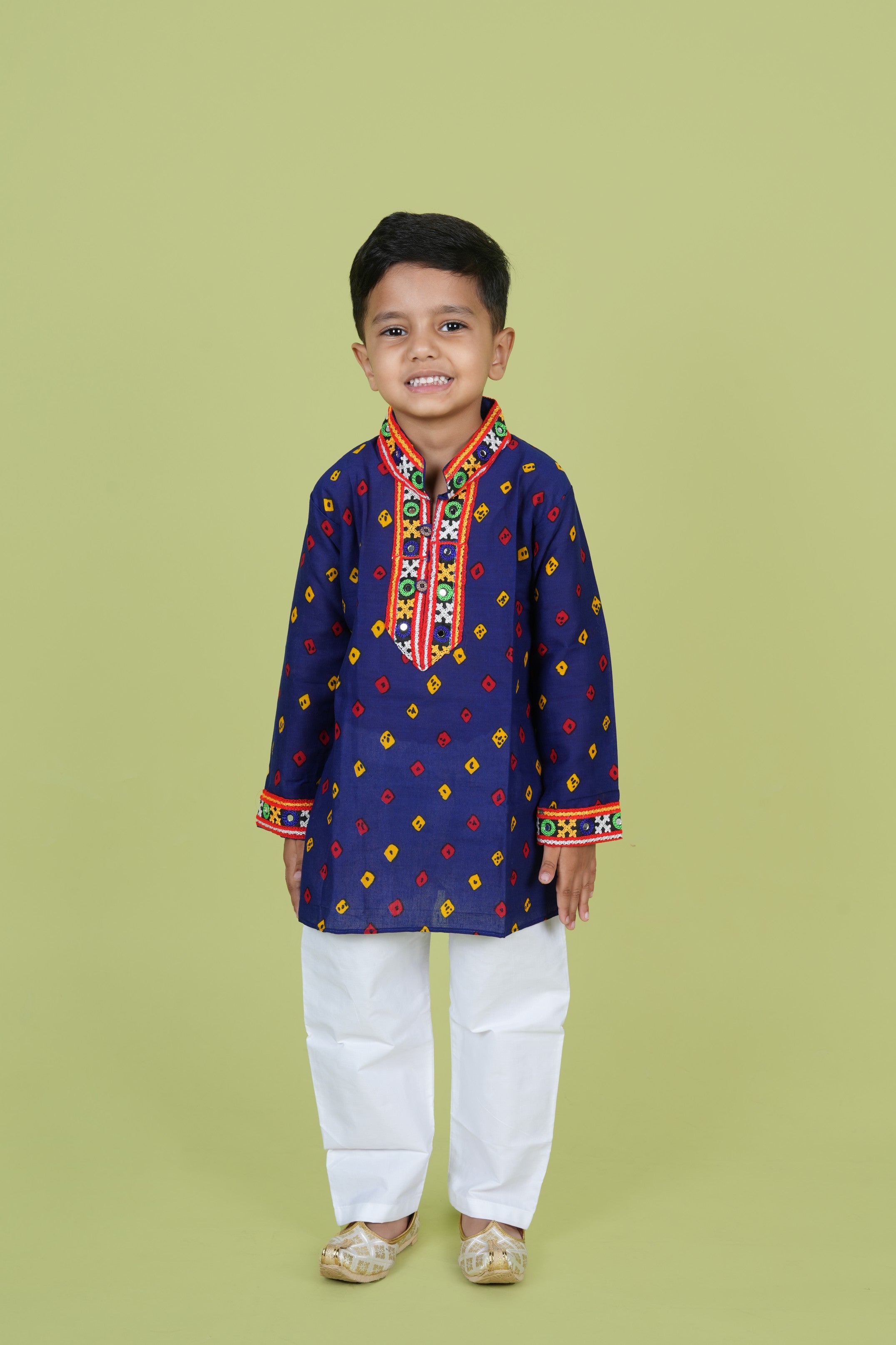 Banjara India Leheriya printed Kurta Set- KP-BDN-Blue