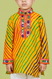 Banjara India Leheriya printed Kurta Set- KP-LHR-Yellow