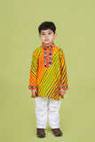Banjara India Leheriya printed Kurta Set- KP-LHR-Yellow