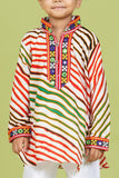 Banjara India Leheriya printed Kurta Set- KP-LHR-White
