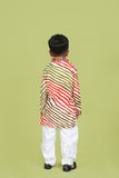 Banjara India Leheriya printed Kurta Set- KP-LHR-White