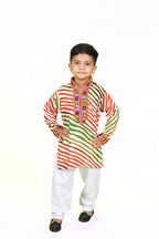Banjara India Leheriya printed Kurta Set- KP-LHR-White