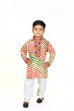 Banjara India Leheriya printed Kurta Set- KP-LHR-White