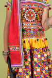 Banjara India Kutchi Embroidered Girls Chaniya Choli with Dupatta (KCC-BWR) - Yellow