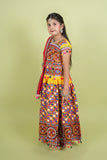 Banjara India Kutchi Embroidered Girls Chaniya Choli with Dupatta (KCC-BWR) - Yellow