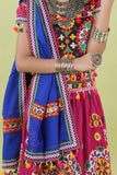 Banjara India Kutchi Emboidered Black Girls Chaniya Choli with Dupatta (KCC-RING) - Pink