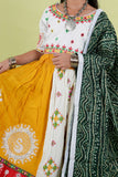 Banjara India Kutchi Embroidered Black Girls Chaniya Choli with Dupatta (KCC-FNCY) - White (Copy)
