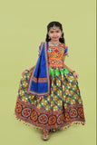 Banjara India Kutchi Embroidered Girls Chaniya Choli with Dupatta (KCC-BWR) - Green