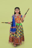Banjara India Kutchi Embroidered Girls Chaniya Choli with Dupatta (KCC-BWR) - Green