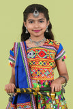 Banjara India Kutchi Embroidered Girls Chaniya Choli with Dupatta (KCC-BWR) - Green