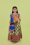 Banjara India Kutchi Embroidered Girls Chaniya Choli with Dupatta (KCC-BWR) - Green