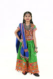 Banjara India Kutchi Emboidered Green Girls Chaniya Choli with Dupatta (KCC-RSGL) - Green (Copy)