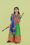 Banjara India Kutchi Emboidered Green Girls Chaniya Choli with Dupatta (KCC-RSGL) - Green (Copy)